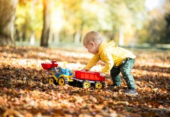 Lära gå vagn banner