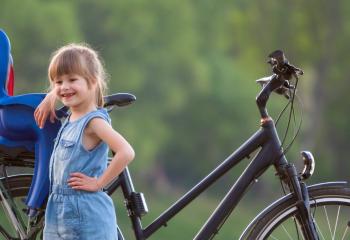 Cykelsits för barn banner