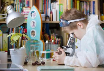 Experimentlåda barn banner