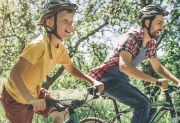 Cykelhjälm barn banner
