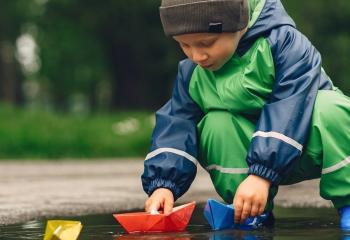 Fodrat regnställ banner