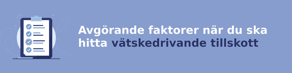 viktiga faktorer för att välja rätt vätskedrivande tillskott