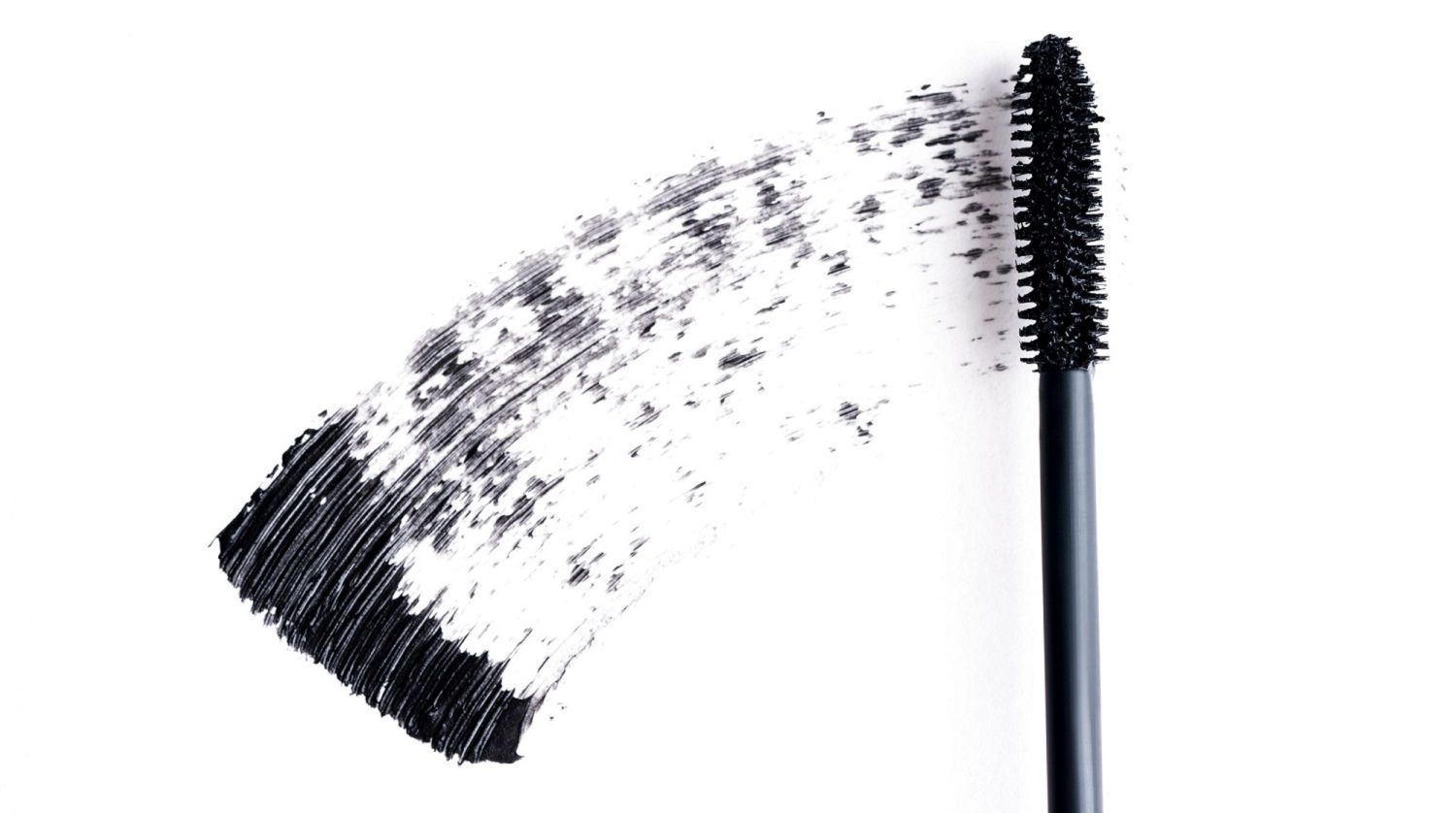 black mascara smears white background2