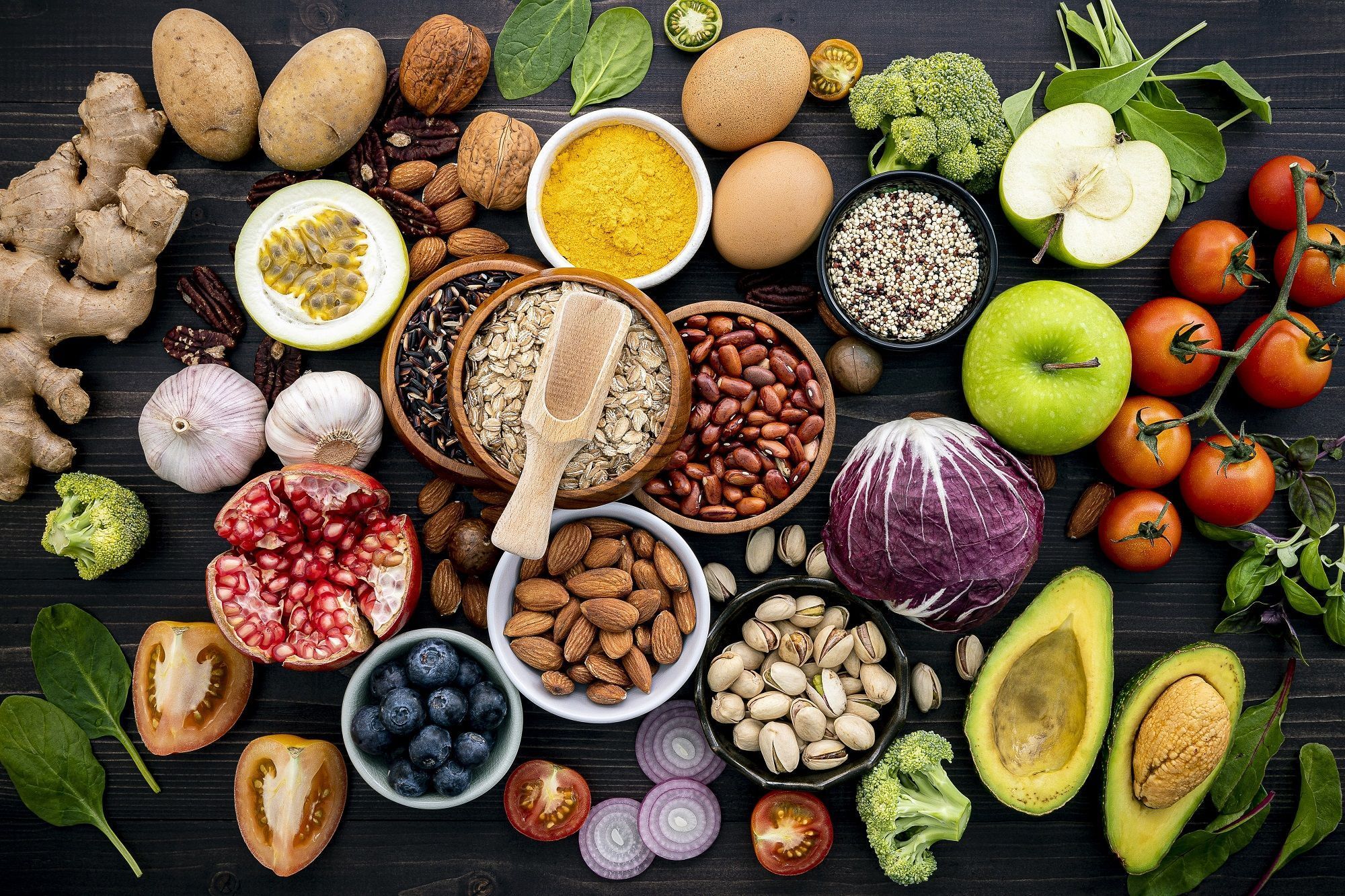 ingredients healthy foods selection