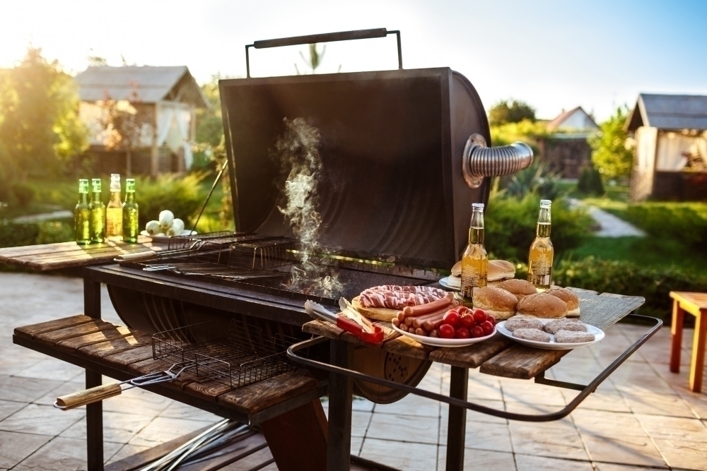 Gasolgrill tillsammans med god mat
