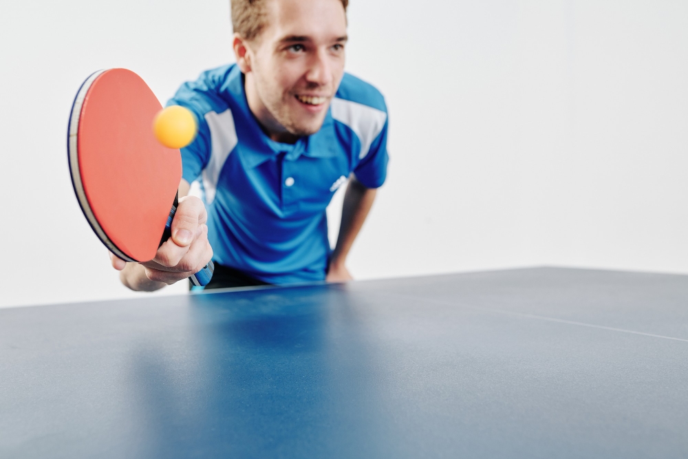 Player striking ball