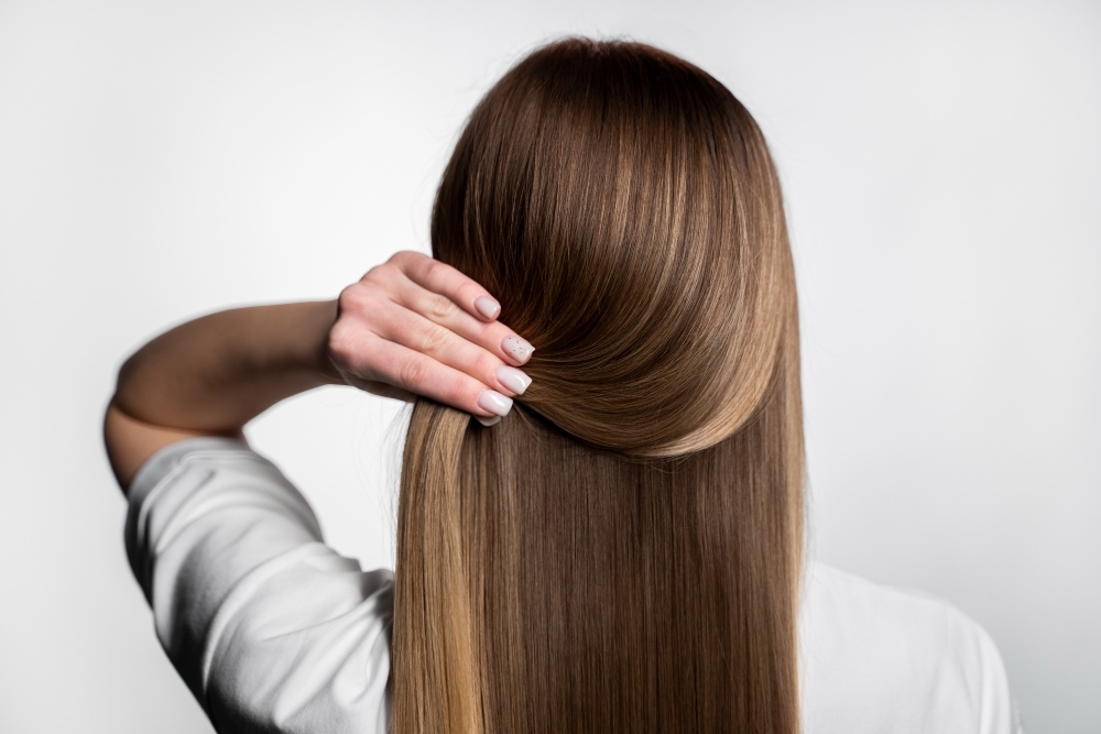 beautiful keratin treated hair