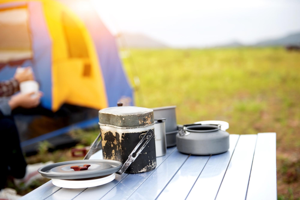 campingbord i solen