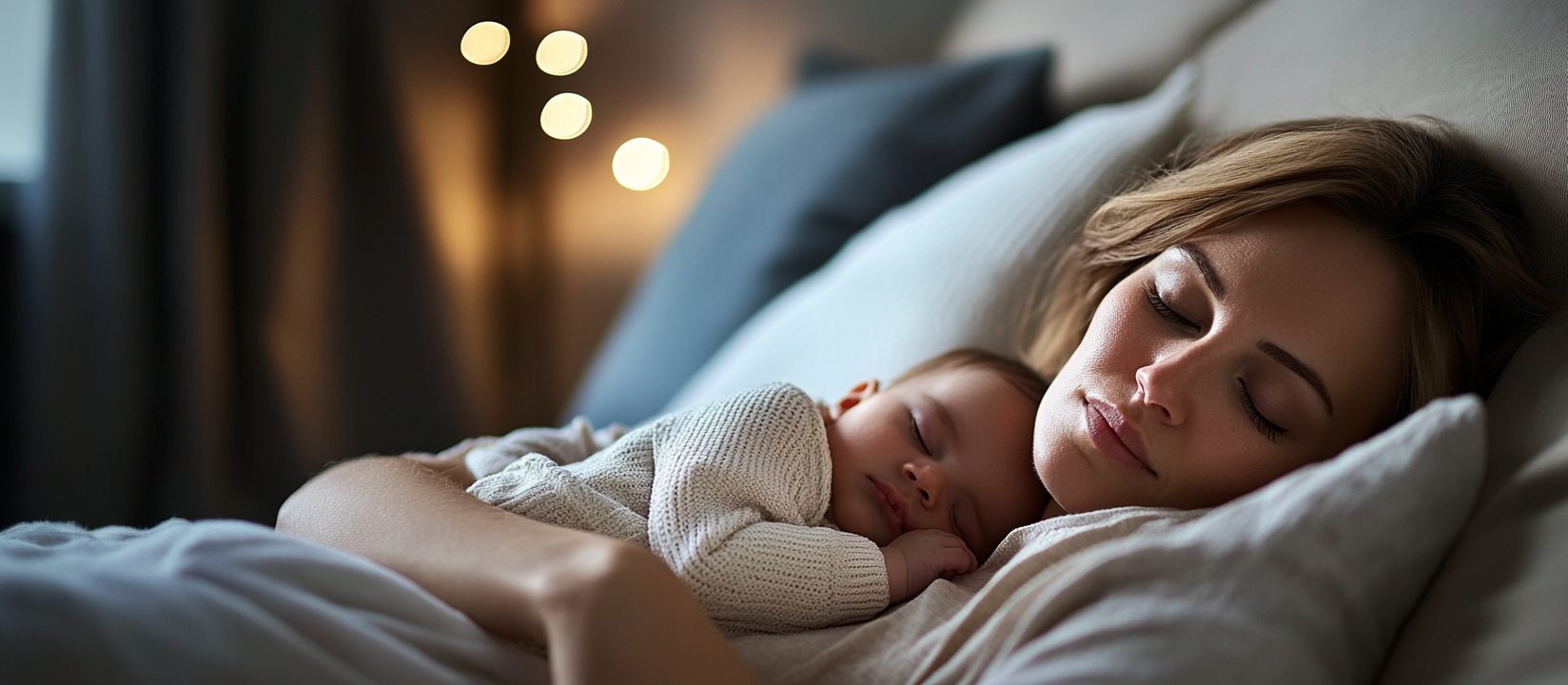 mamma med bebis sover tillsammans2