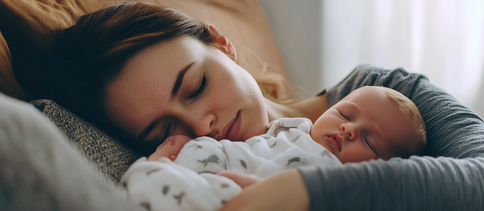 trott mamma med bebis