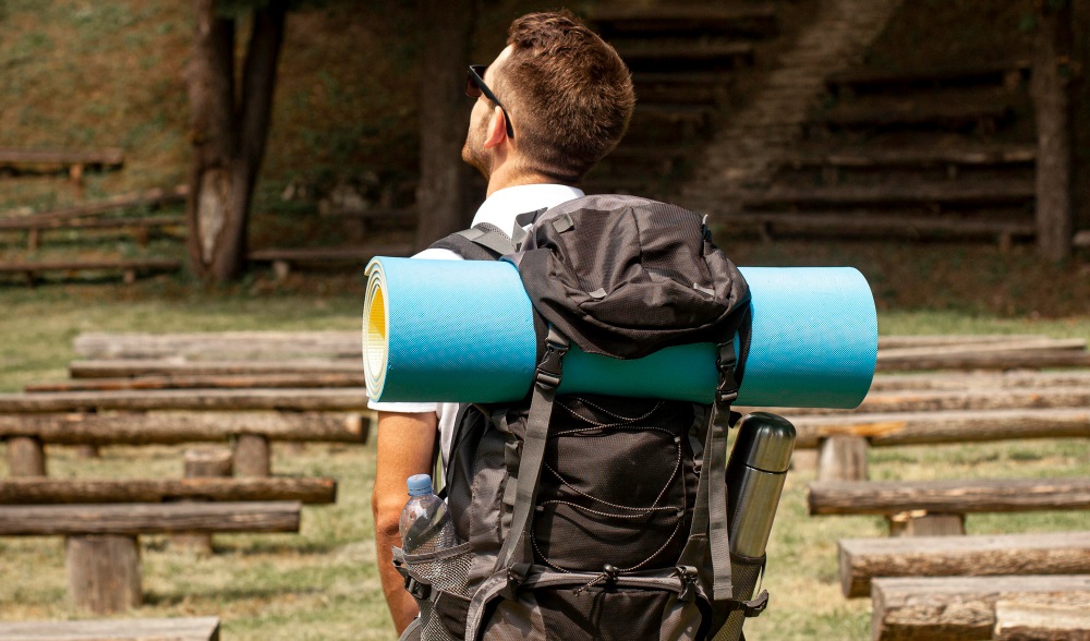 vandringsryggsack med liggunderlag