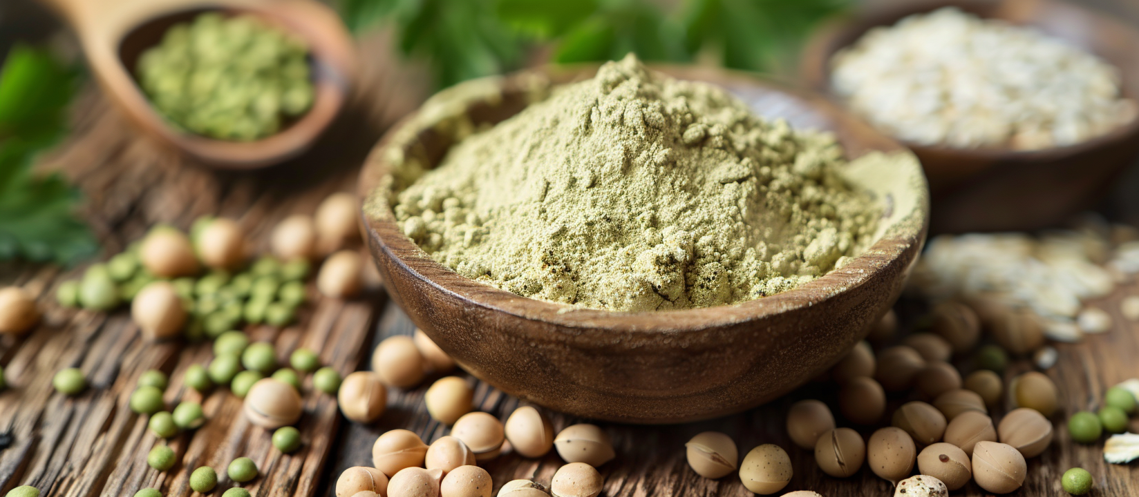 veganskt proteinpulver med aertor
