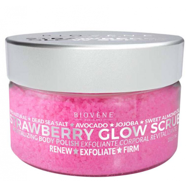 Biovène Strawberry Glow Scrub Revitalizing Body Po