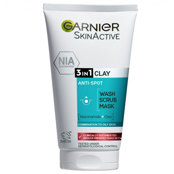 Garnier PureActive 3-in-1 Wash + Scrub + Mask