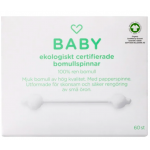 Hjaertats BABY Eko Bomullspinnar 60 st
