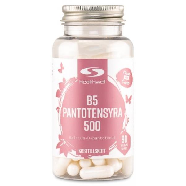 Healthwell B5 Pantotensyra 500