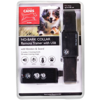 Active Canis No Bark Collar Remote Trainer with USB Black One Size