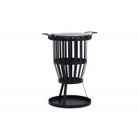 Be Basic Eldkorg med grill rostfritt stål 47,5 cm