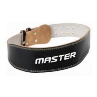 Master Fitness Träningsbälte Läder Svart