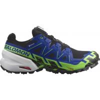 Salomon Unisex Spikecross 6 GORE-TEX Black/Surf The Web/Green Gecko